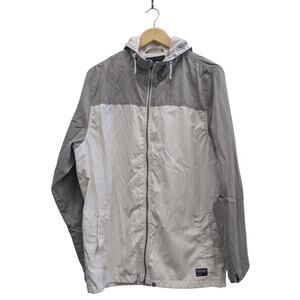 Ezekeil white and gray color block windbreaker size XL